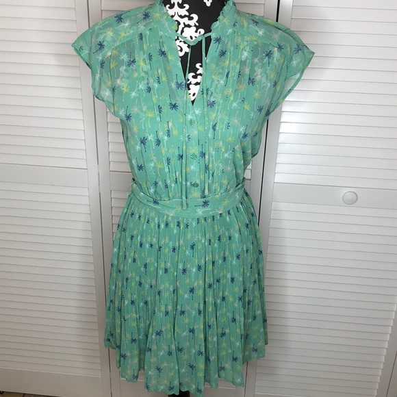 LC Lauren Conrad Dresses & Skirts - Lauren Conrad Sheer Palm Tree Dress & Slip Size 4